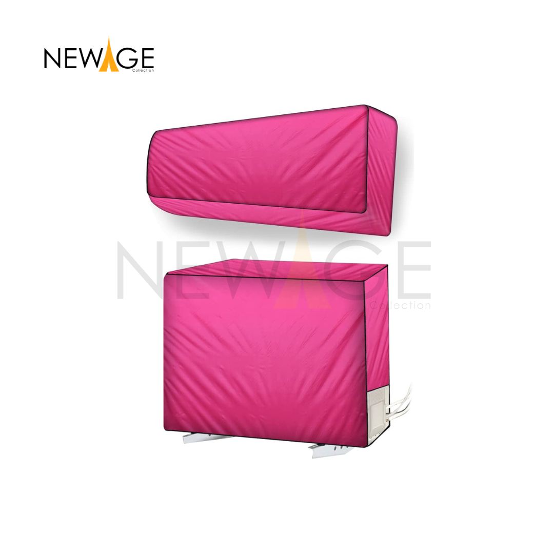 100% Waterproof Air Conditioner AC Cover for Indoor & Outdoor Pink