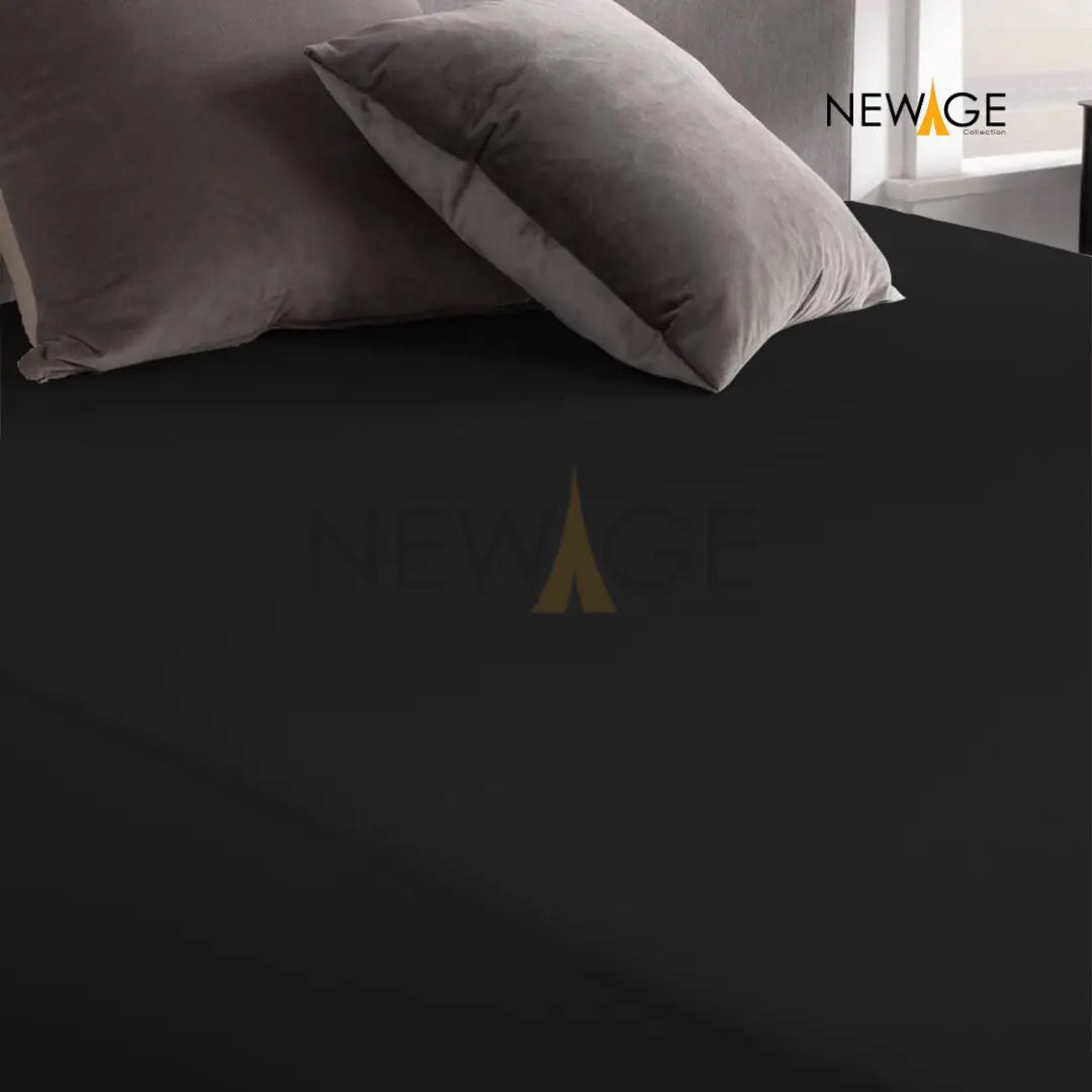 100% Waterproof Jersey Fitted Mattress Protector in Black 3