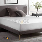 100% Waterproof Jersey Fitted Mattress Protector in White 1