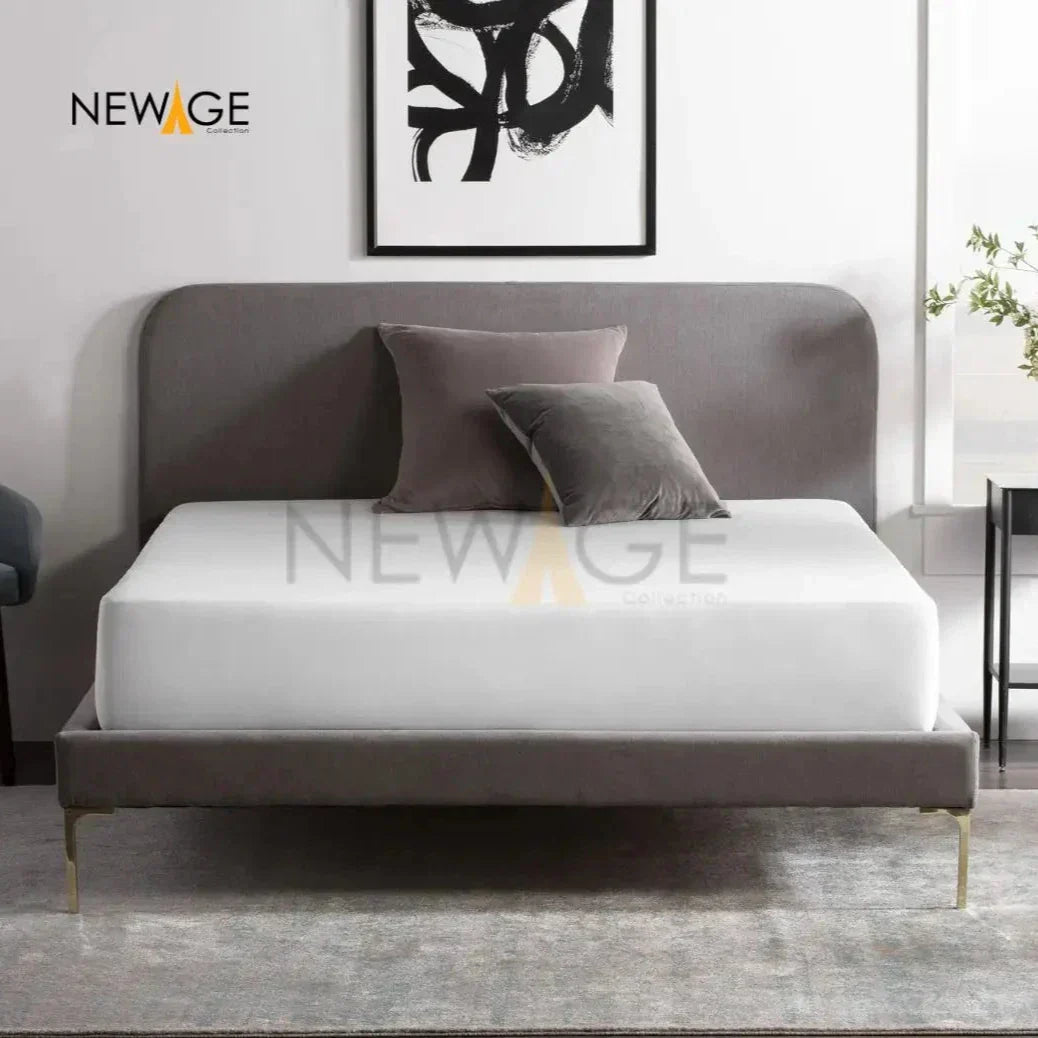 100% Waterproof Jersey Fitted Mattress Protector in White