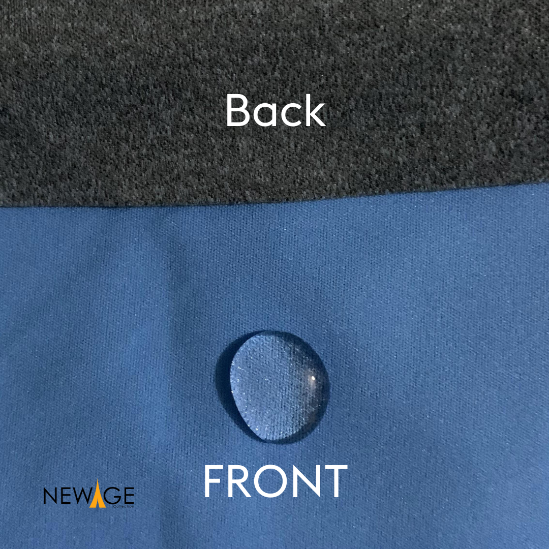 Imported Cotton Polyester 100% Waterproof Fitted Mattress Protector In Blue Jersi Fabric