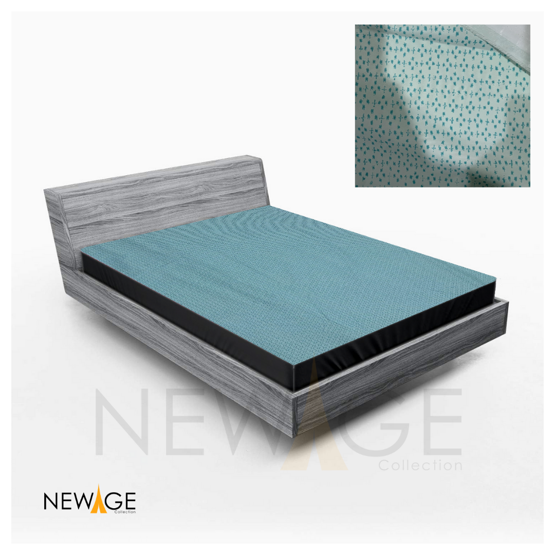 Imported Cotton Polyester 100% Waterproof Fitted Mattress Protector In Green Dots Color