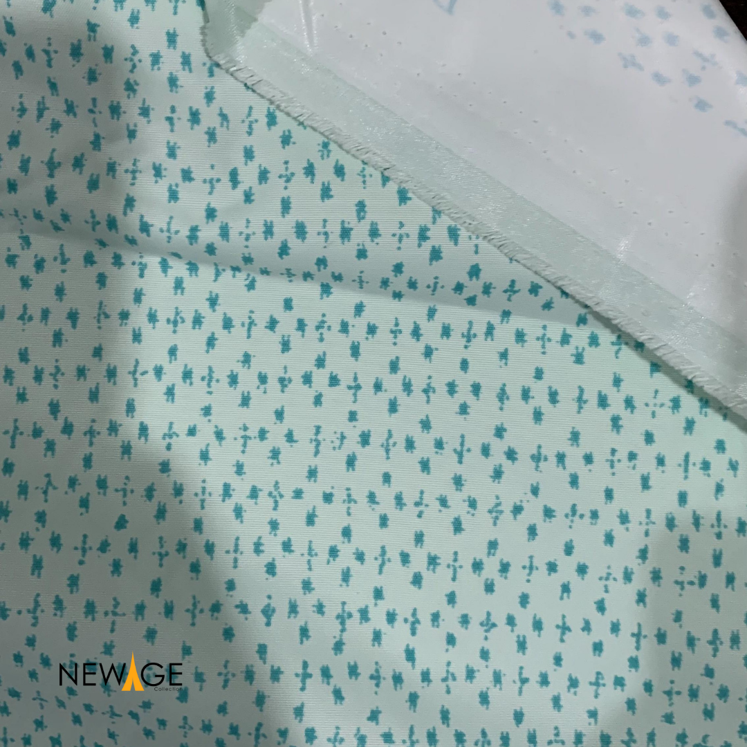 Imported Cotton Polyester 100% Waterproof Fitted Mattress Protector In Green Dots Color