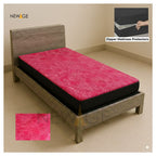 Single Zipper Mattress Protector 100% Waterproof Imported Cotton-PC in Red Shades Print