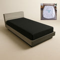 Single Size 100% Waterproof Fitted Mattress Protector – Soft Cotton Polyester (Black)