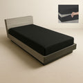 Zipper Mattress Protector for Single Mattress Imported Cotton-PC 100%Waterproof Fabric in Black