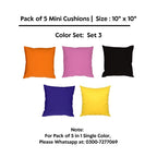 100% Waterproof Pack of 5 Mini Cushions 10" x 10"  with Filling