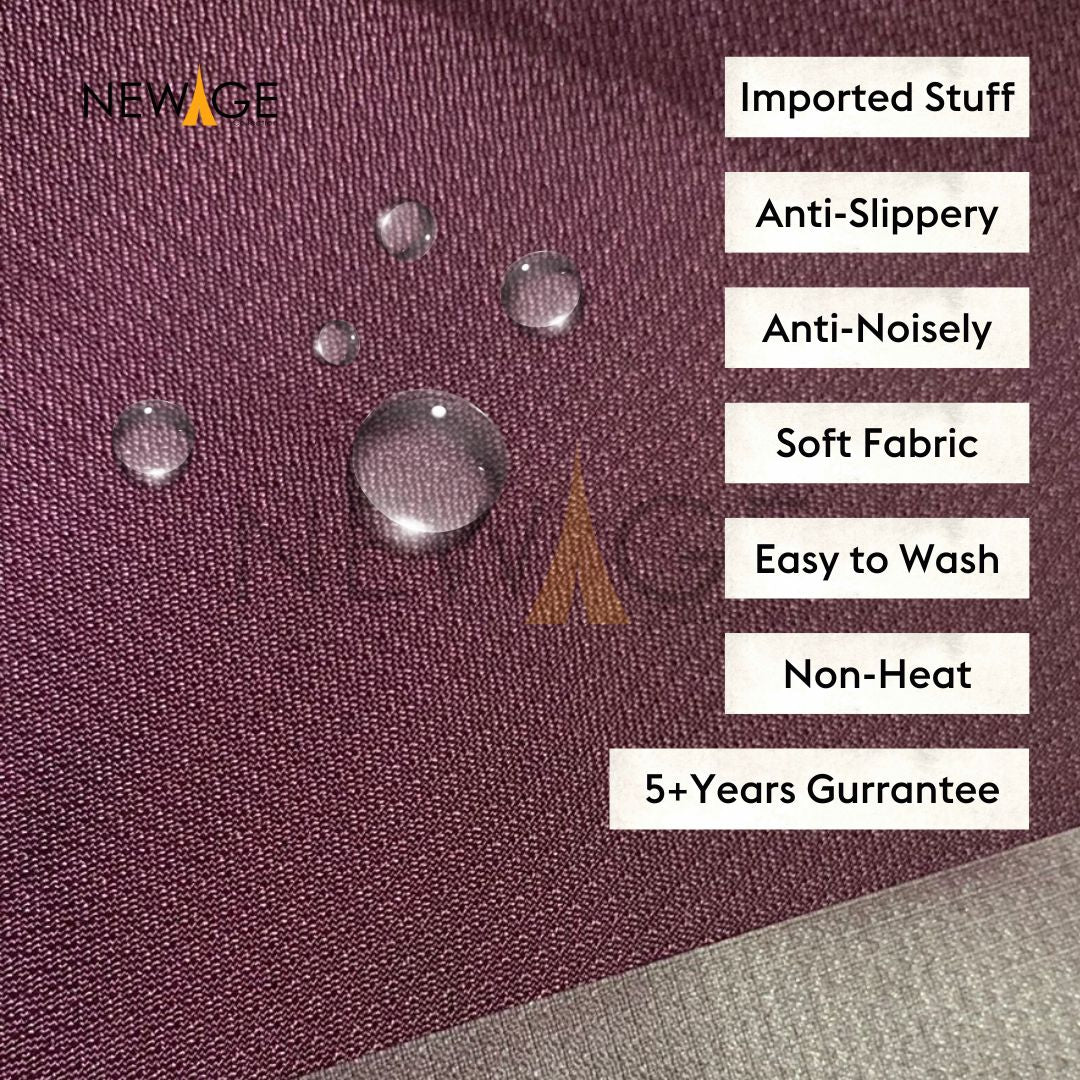 Zipper Mattress Protector Imported Cotton-Polyester 100% Waterproof Fabric in Purple Color