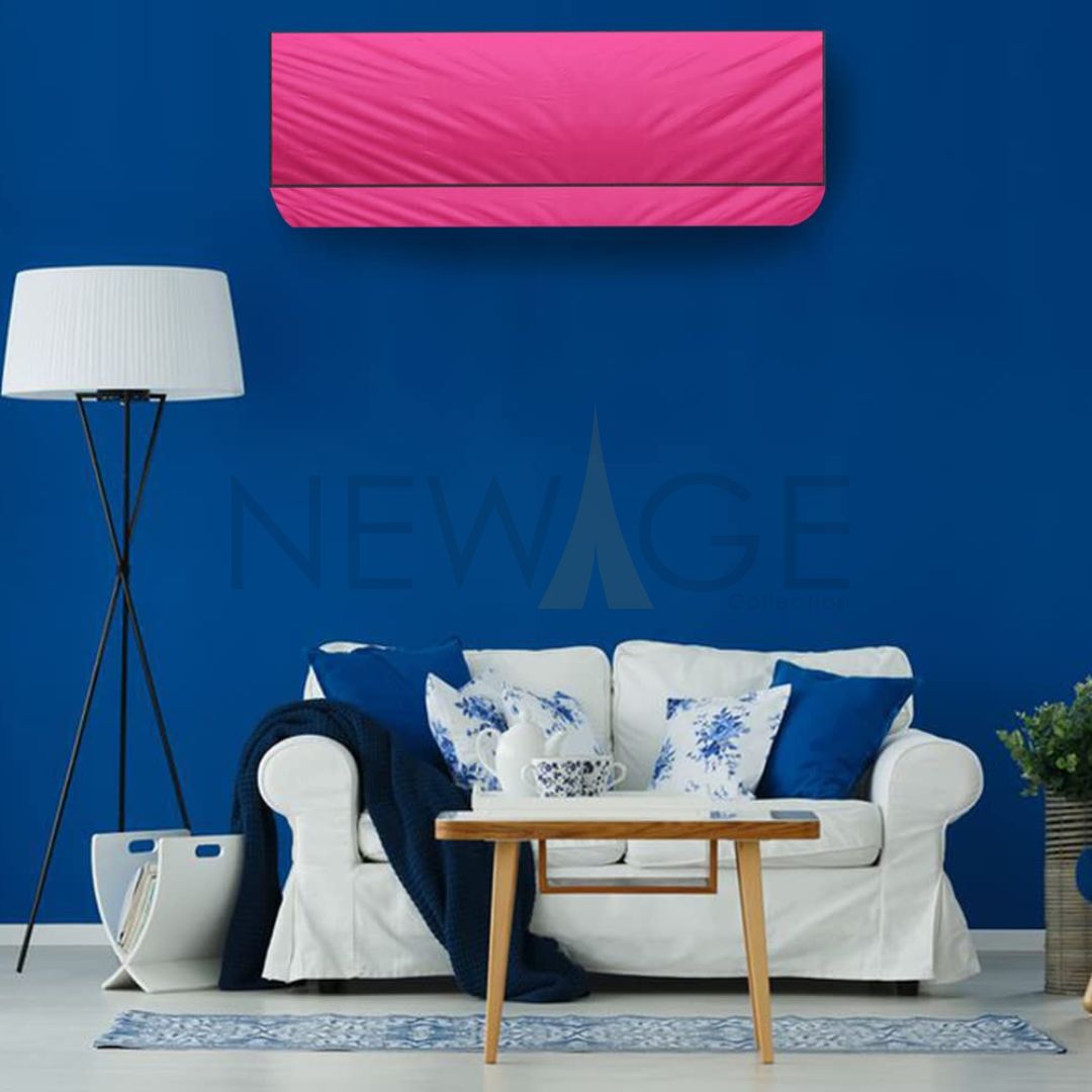 100% Waterproof Air Conditioner AC Cover for Indoor & Outdoor Pink