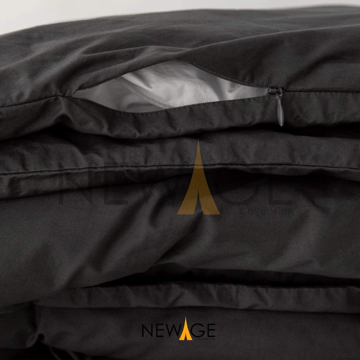 100% Waterproof Duvet Cover Set with 1 Pair Pillow Case Waterproof Black