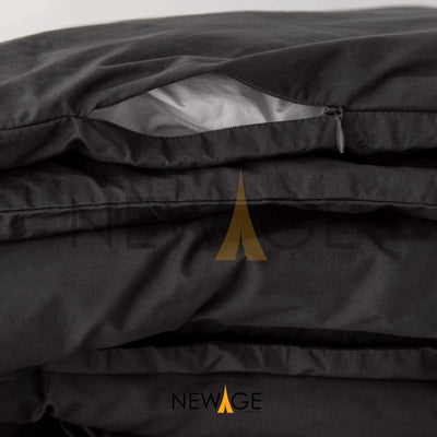 100% Waterproof Duvet Cover Set with 1 Pair Pillow Case Waterproof Black