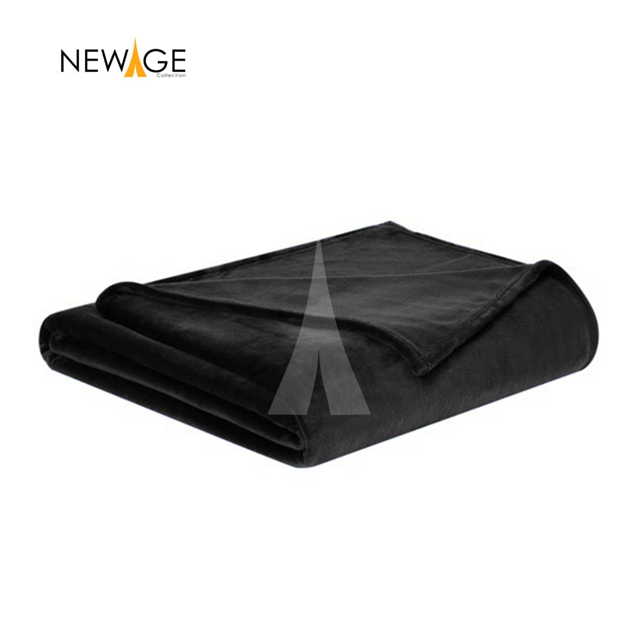 Black Fleece Blankets and Bed Throws 310 gsm