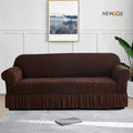 Zebra Velvet Turkish Style Sofa Cover - Brown