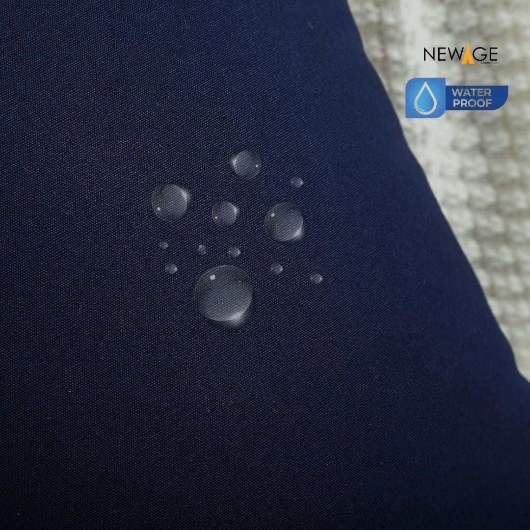 Pack of 2 - 100% Waterproof Cotton PC Pillow Covers 19"x 29" in Navy Blue