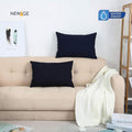 Pack of 2 - 100% Waterproof Cotton PC Pillow Covers 19"x 29" in Navy Blue