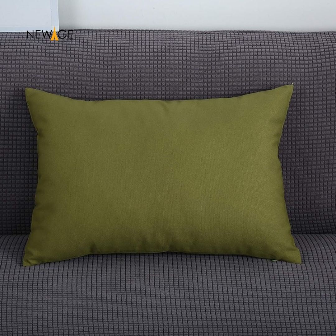 Pack of 2 - 100% Waterproof Cotton PC Pillow Covers 19"x 29" in Dark Green