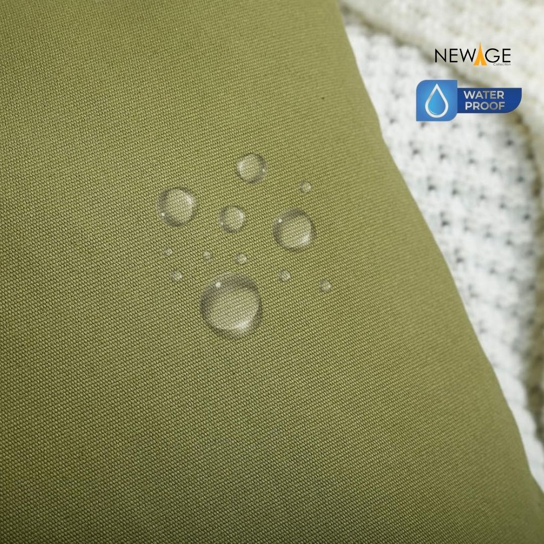 Pack of 2 - 100% Waterproof Cotton PC Pillow Covers 19"x 29" in Dark Green