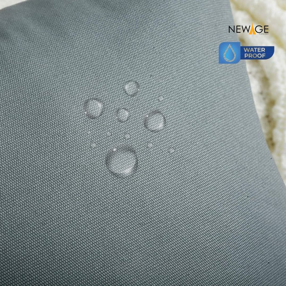 Pack of 2 - 100% Waterproof Cotton PC Pillow Covers 19"x 29" in Dark Grey