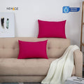 Pack of 2 - 100% Waterproof Cotton PC Pillow Covers 19"x 29" in Dark Pink