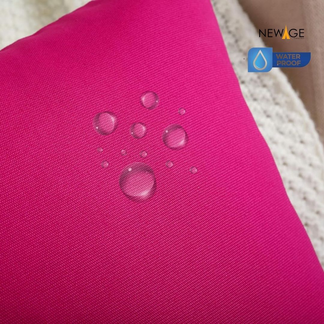 Pack of 2 - 100% Waterproof Cotton PC Pillow Covers 19"x 29" in Dark Pink