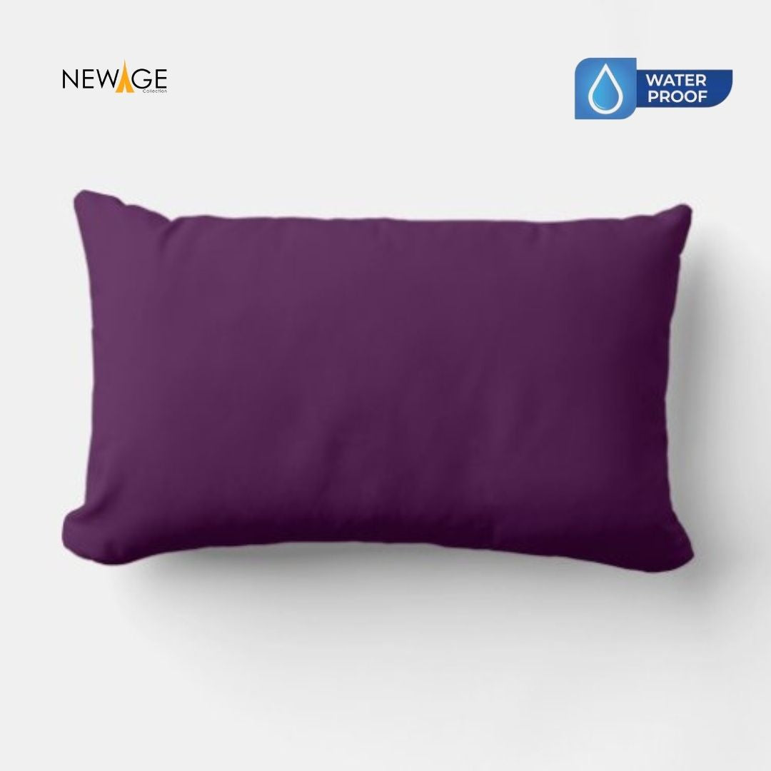 Pack of 2 - 100% Waterproof Cotton PC Pillow Covers 19"x 29" in Deep Purple