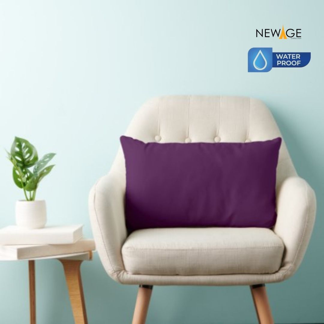 Pack of 2 - 100% Waterproof Cotton PC Pillow Covers 19"x 29" in Deep Purple