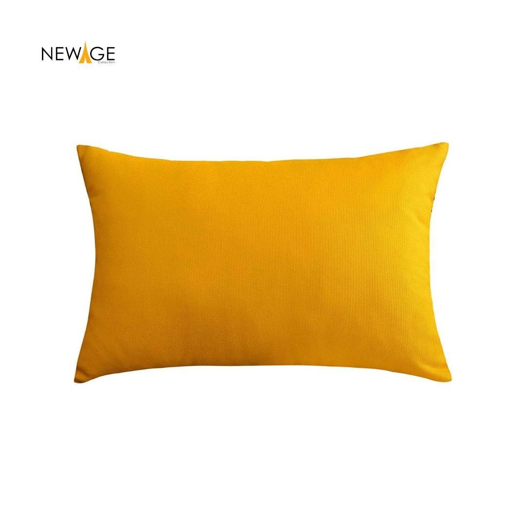 Pack of 2 - 100% Waterproof Cotton PC Pillow Covers 19"x 29" in Deep Yellow