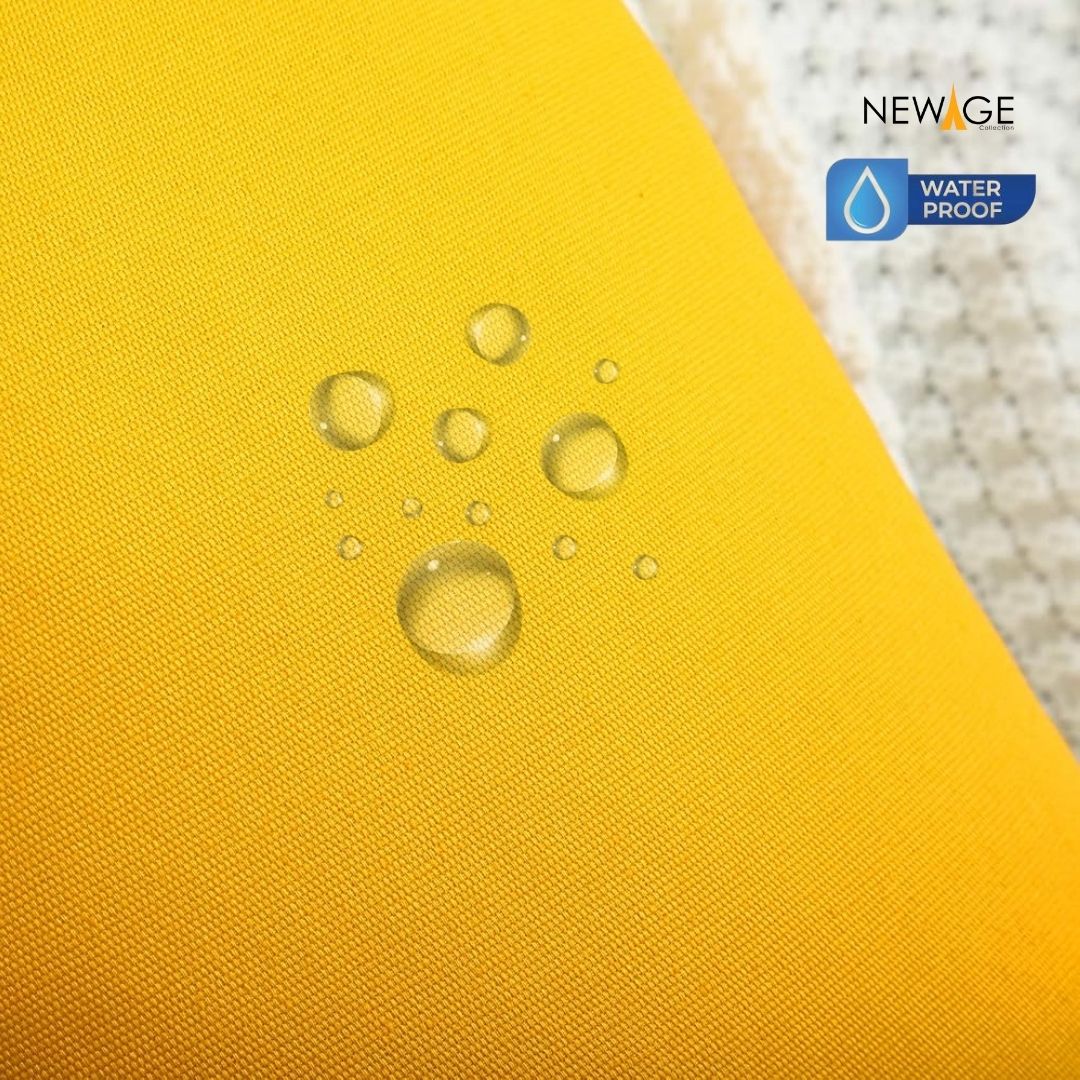 Pack of 2 - 100% Waterproof Cotton PC Pillow Covers 19"x 29" in Deep Yellow