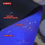 Zipper Mattress Protector Imported Cotton-Polyester 100% Waterproof Fabric in Royal Blue