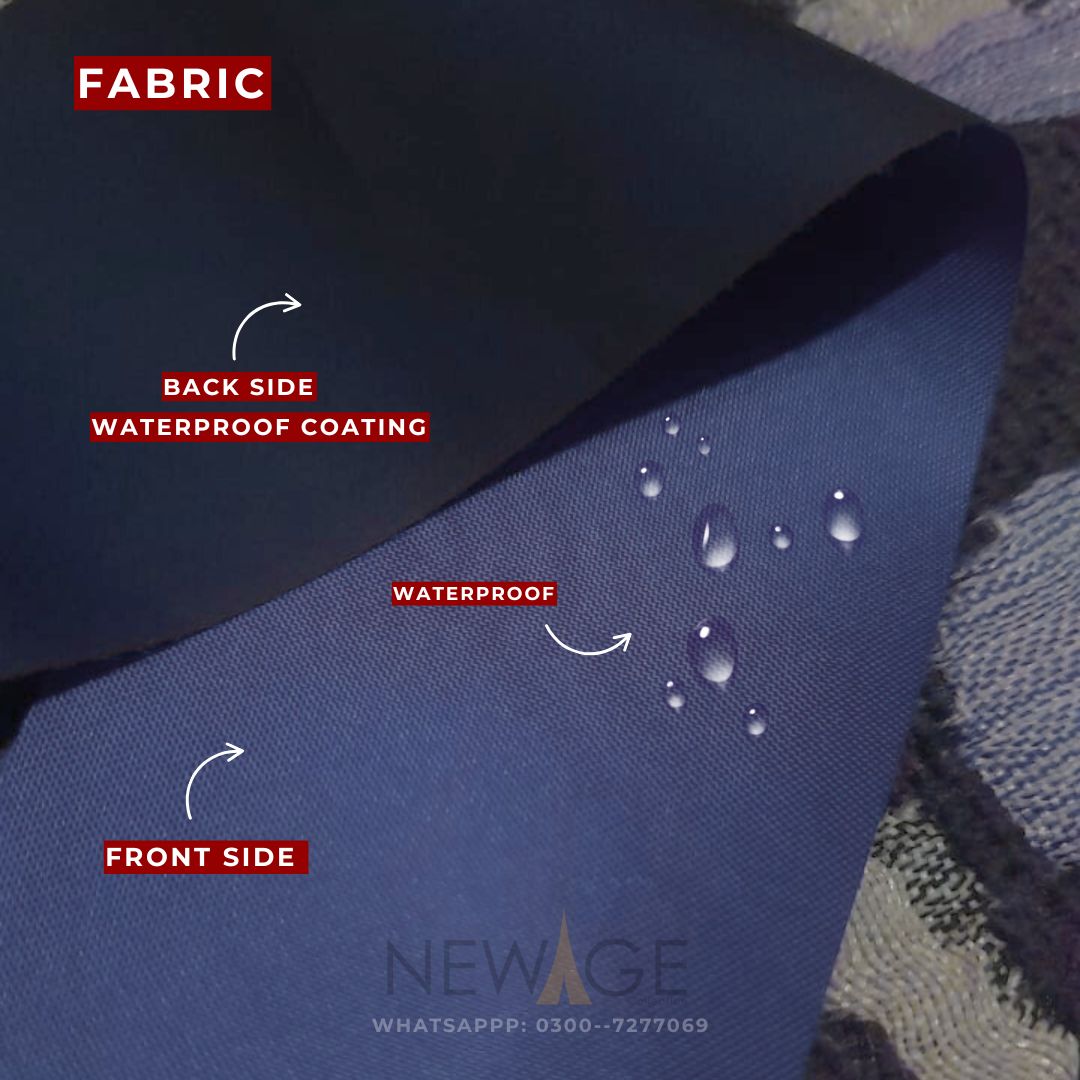 Zipper Mattress Protector Imported Cotton-Polyester 100% Waterproof Fabric in Dark Blue