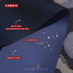 Imported Cotton Polyester 100% Waterproof Fitted Mattress Protector In Dark Blue