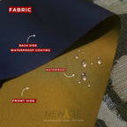 Zipper Mattress Protector Imported Cotton-Polyester 100% Waterproof Fabric in Dark Golden
