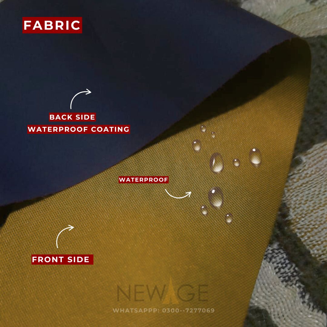 Zipper Mattress Protector Imported Cotton-Polyester 100% Waterproof Fabric in Dark Golden