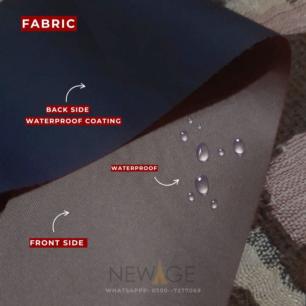 Zipper Mattress Protector Imported Cotton-Polyester 100% Waterproof Fabric in Dark Grey