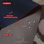 Zipper Mattress Protector Imported Cotton-Polyester 100% Waterproof Fabric in Dark Grey