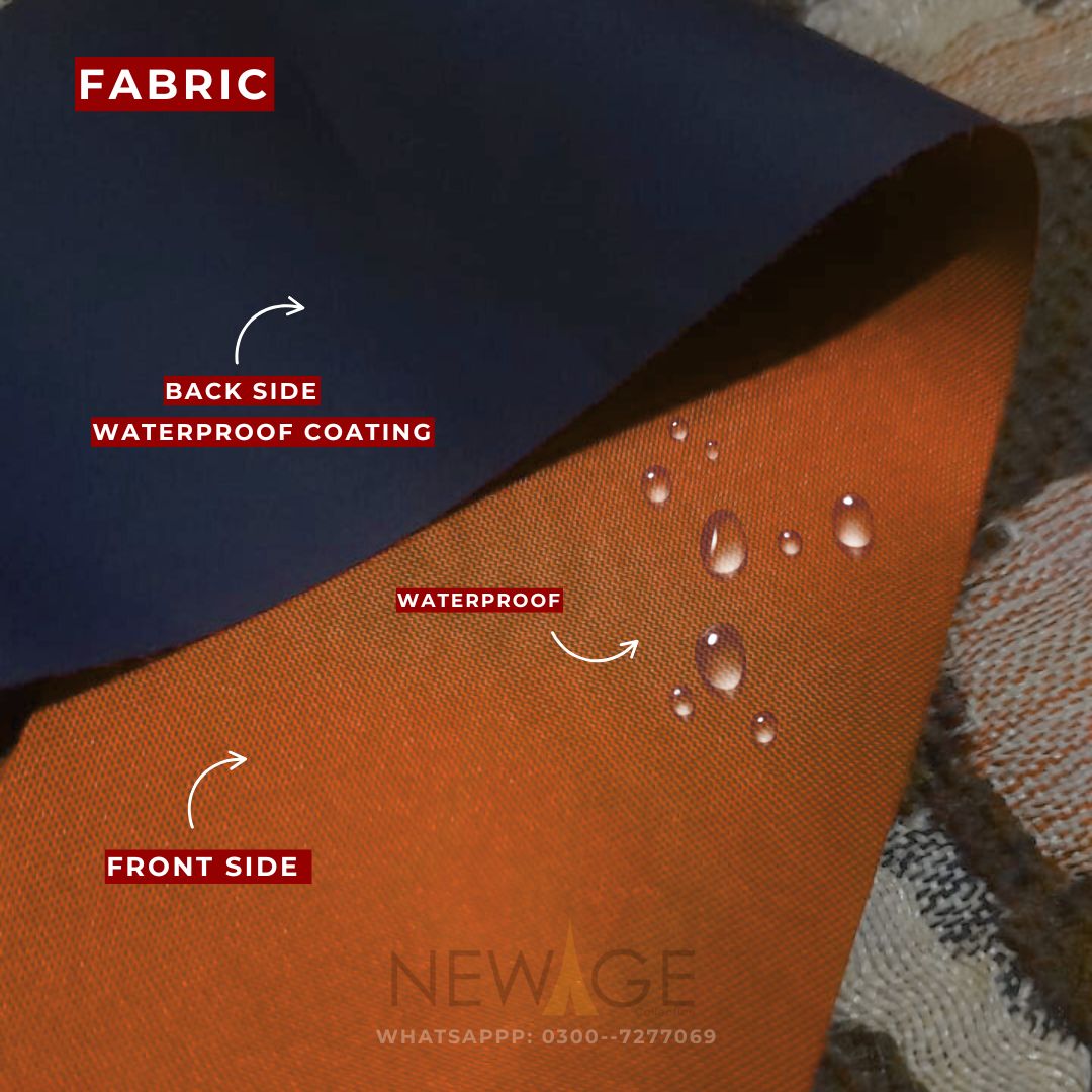 Imported Cotton Polyester 100% Waterproof Fitted Mattress Protector In Dark Orange