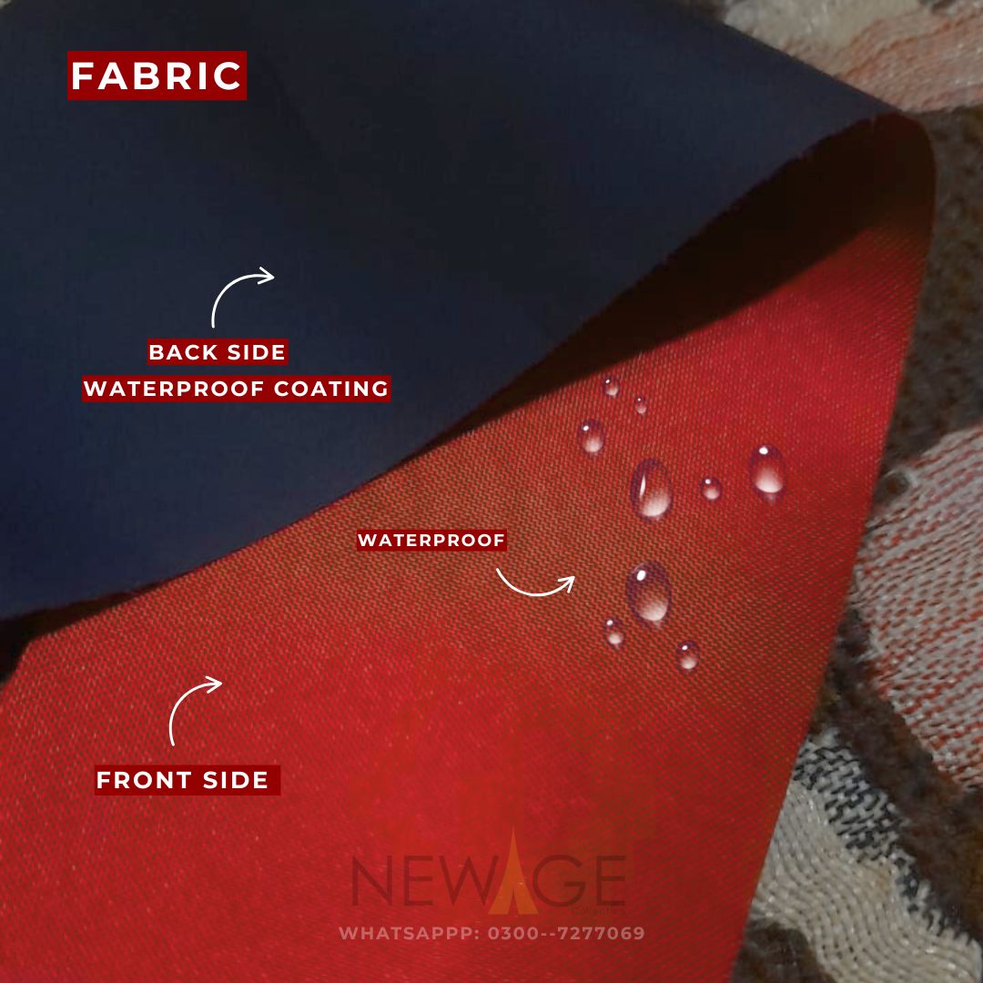 Zipper Mattress Protector Imported Cotton-Polyester 100% Waterproof Fabric in Red