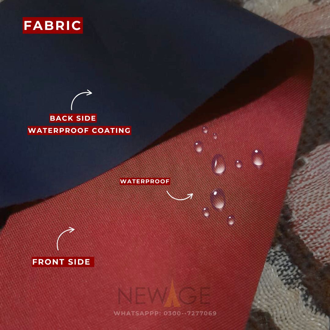 Zipper Mattress Protector Imported Cotton-Polyester 100% Waterproof Fabric in Dark Red
