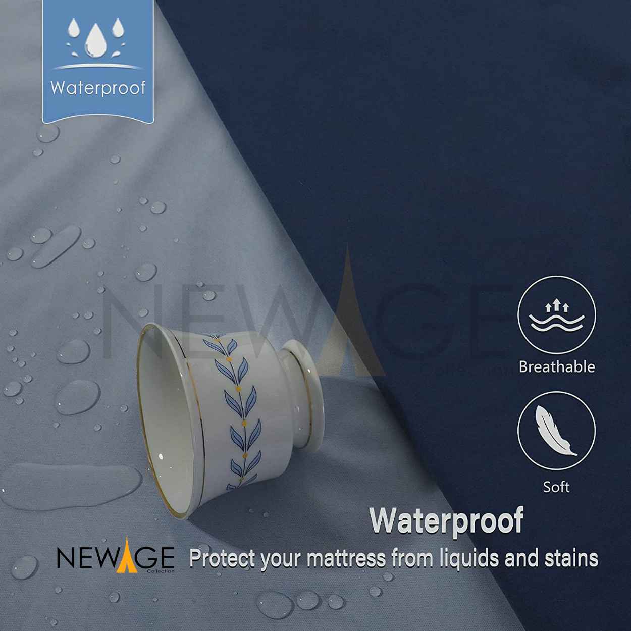 Fitted Cover Navy Blue -Newage Collection (2)