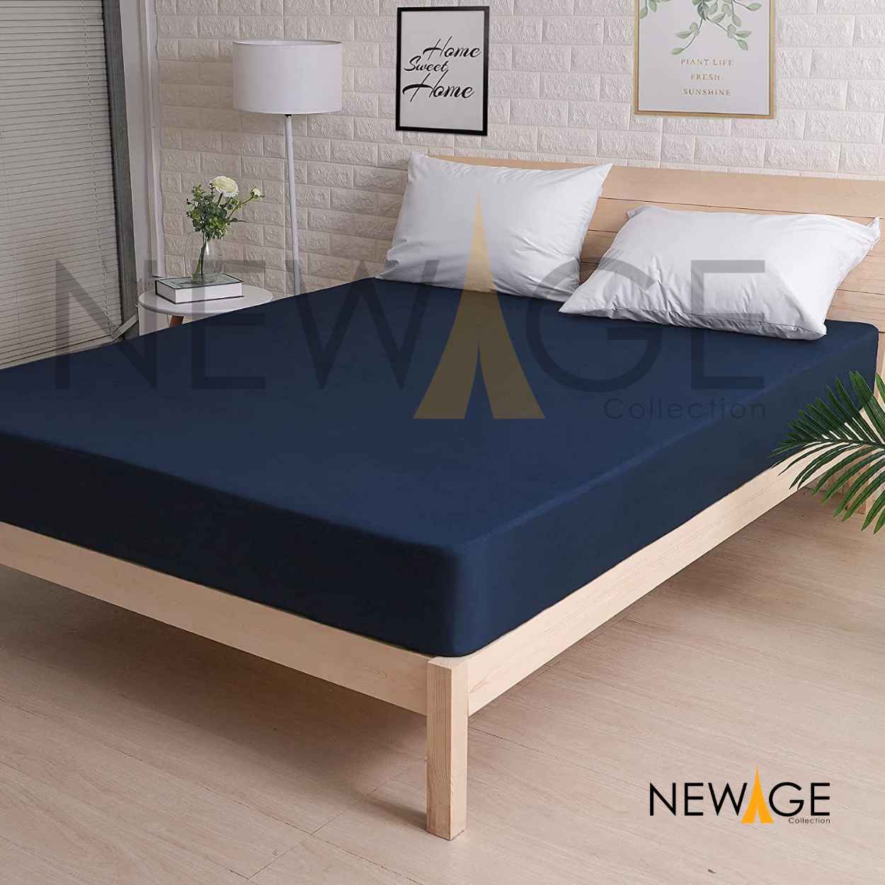 Fitted Cover Navy Blue -Newage Collection