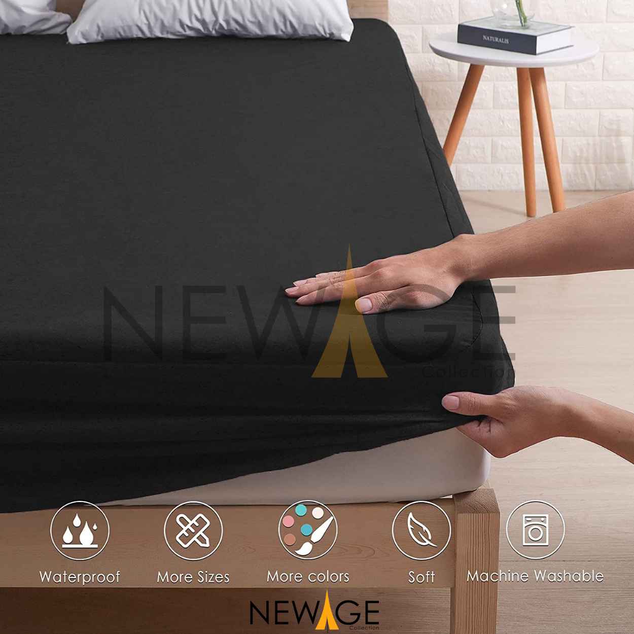 Fitted Mattress Protectors Black (4)