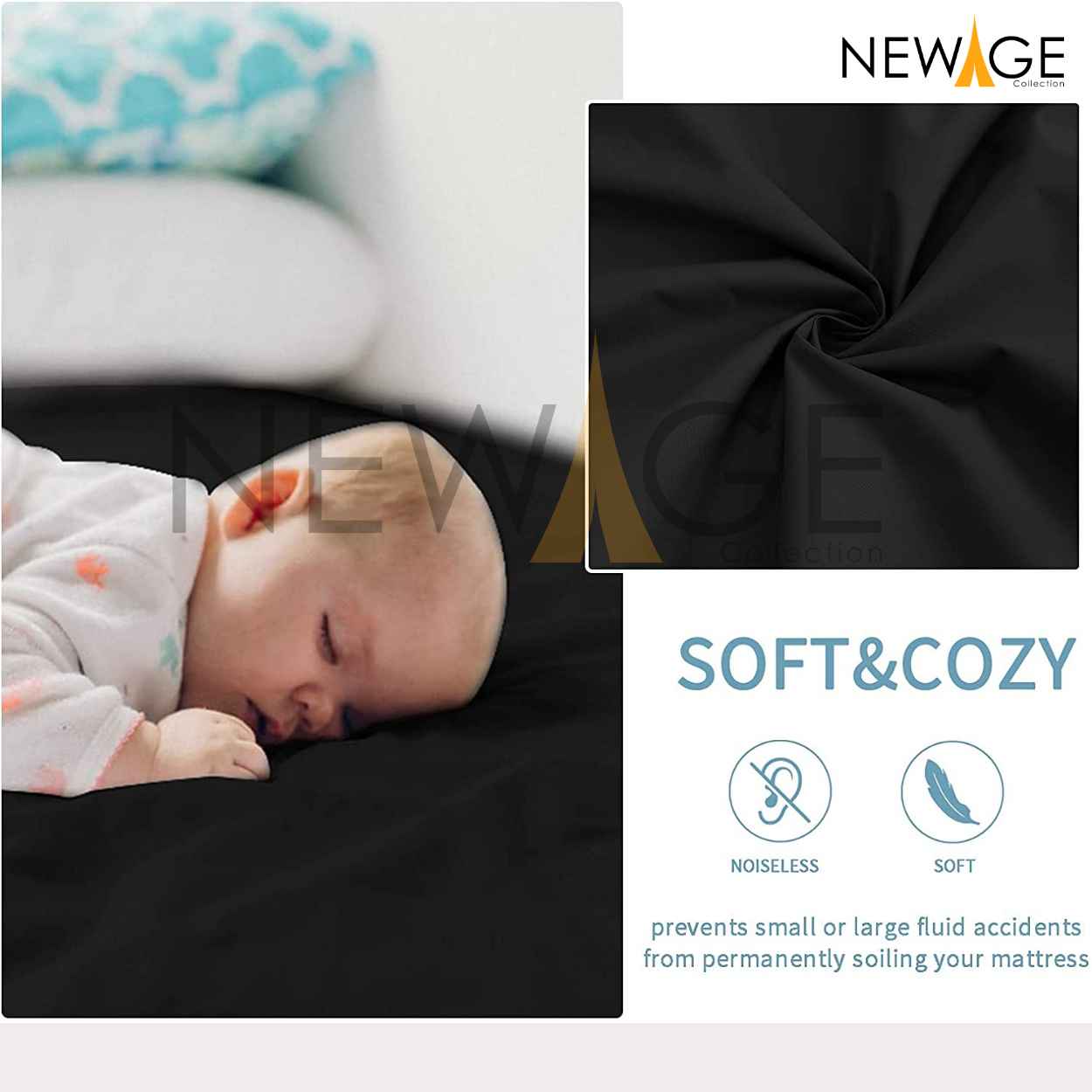 Fitted Mattress Protectors Black (5)