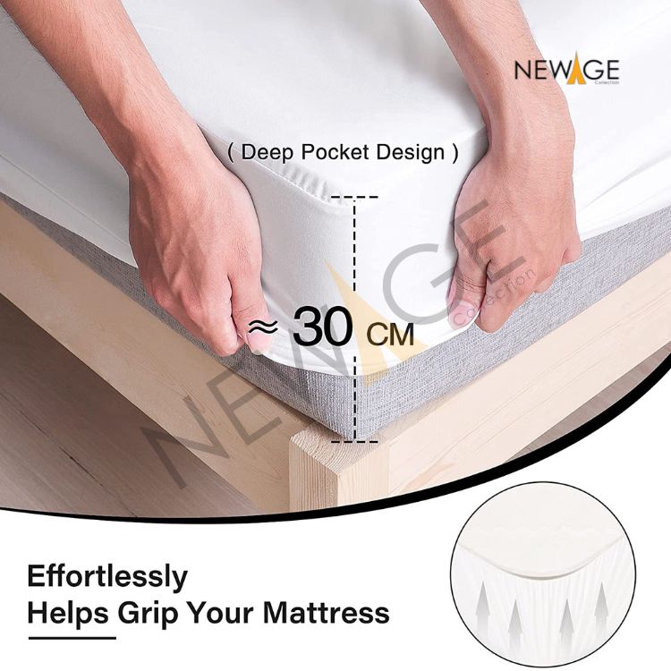 Fitted Mattress Protectors - Newage Collection - White 1