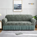 Zebra Velvet Turkish Style Sofa Cover - Grey