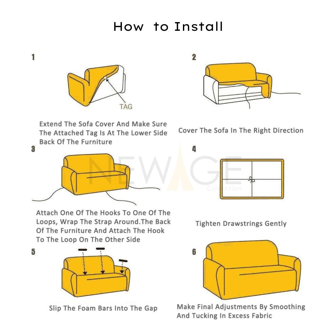 Mesh Turkish Style Sofa Cover - Grey