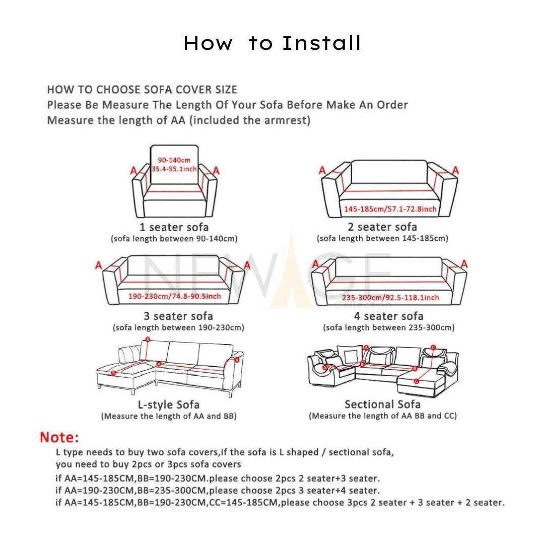 Mesh Turkish Style Sofa Cover - Zinc
