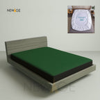 Imported Cotton Polyester 100% Waterproof Fitted Mattress Protector In Dark Green