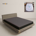 Imported Cotton Polyester 100% Waterproof Fitted Mattress Protector In Dark Grey