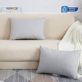 Pack of 2 - 100% Waterproof Cotton PC Pillow Covers 19"x 29" in Light Grey