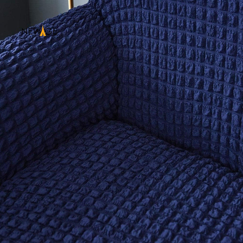 Mesh Turkish Style Sofa Cover - Dark Blue